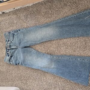 Express 70's Flare Jeans Raw Hem 2S